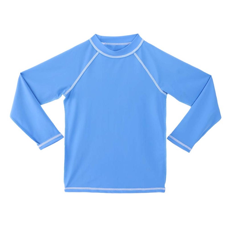 ESTAMICO Boys' UPF 50+ Long-Sleeve Rashguard Athletic Swim Shirt, Blue 4T - Image 1